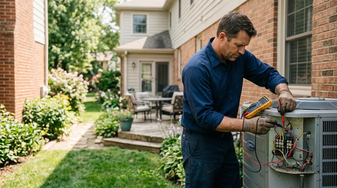 HVAC technician working near Agra, OK